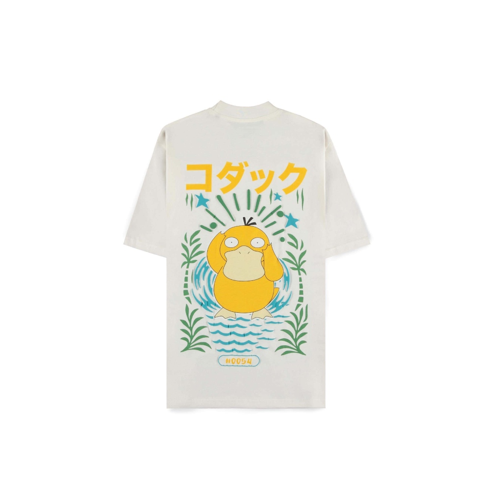 Pokémon - Psyduck (Loose Fit) Tshirt Homme - Blanc cassé